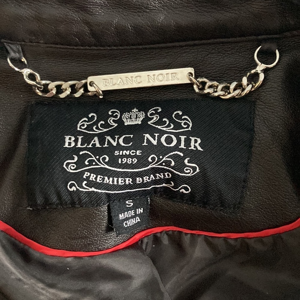 Blanc Noir Faux Leather Jacket - Picture 6 of 6